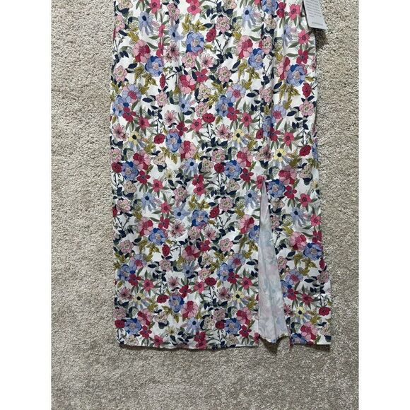 NSR Midi Dress Napean Sea Road Floral NWT Women's Large Sleeveless Split Front - Picture 10 of 12